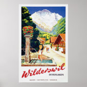 Wilderswil village, Interlaken, Zwitserland Poster (Voorkant)