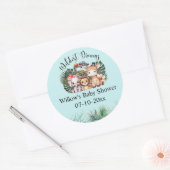 Wildest Dreams Safari Adventure Baby Shower  Ronde Sticker (Envelop)