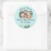 Wildest Dreams Safari Adventure Baby Shower  Ronde Sticker (Tas)