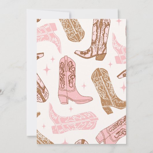 Wildest One in the West First Birthday Invitation Kaart (Achterkant)