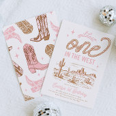 Wildest One in the West First Birthday Invitation Kaart