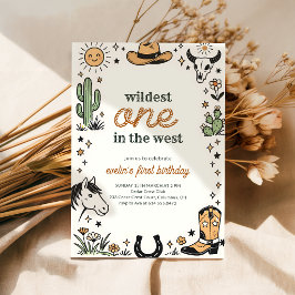 Wildest One Western Cowboy Eerste Verjaardag Kaart