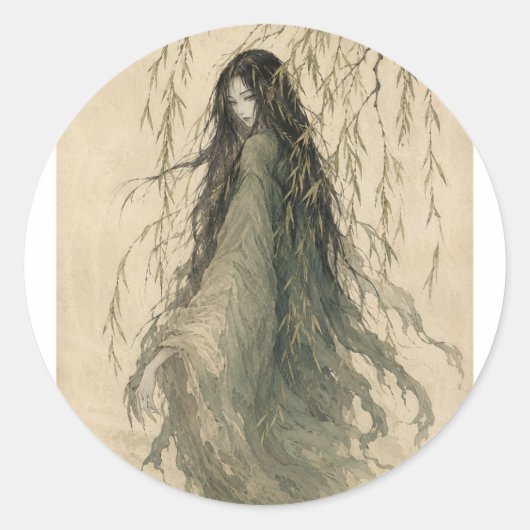 Wildewilg Geest Vrouw Verschijning Sticker (Voorkant)