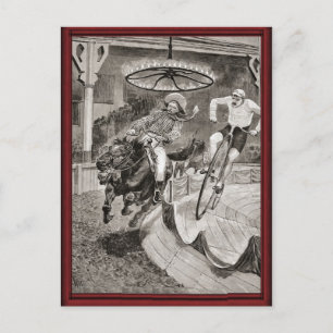 wildfietsenrace briefkaart