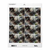 Wildfire Aftermath Abstract adreslabel Etiket (Full Sheet)