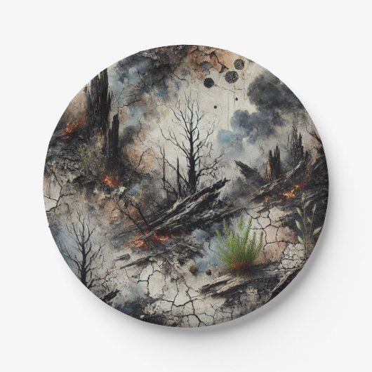 Wildfire Aftermath Artistic Paper Bord (Voorkant)