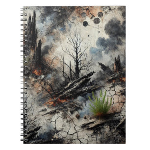 Wildfire Aftermath Artistic Spiral Notitieboek