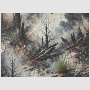 Wildfire Aftermath Artistic Tissue Paper Tissuepapier