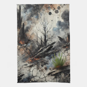 Wildfire nasleep artistieke keukenhanddoek