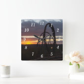 Wildfire Zonsondergang Wandklok (Huis)