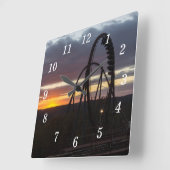 Wildfire Zonsondergang Wandklok (Hoek)