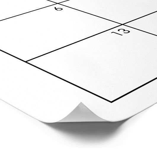 Wildfloral Baby shower Guess Due Date Kalender POS Poster (Hoek)