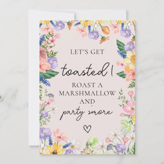 Wildflow Roast a Marshmallow en Party S'more Kaart (Voorkant)