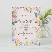 Wildflow Roast a Marshmallow en Party S'more Kaart (Staand voorkant)