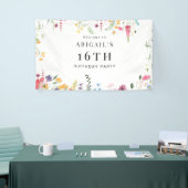 Wildflower 16e verjaardag Party Welkom Spandoek (Beurs)