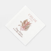 Wildflower 1e verjaardag meisje servet (Hoek)