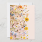 Wildflower 1e verjaardag uitnodiging (Achterkant)