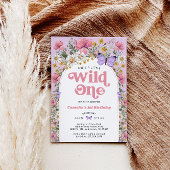 Wildflower 1e verjaardag uitnodiging