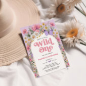 Wildflower 1e verjaardag uitnodiging