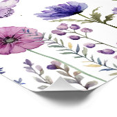 Wildflower 1e verjaardagsfeest welkomstbord perfect poster (Hoek)