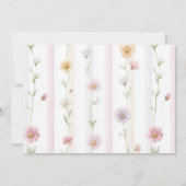 Wildflower 1st Birthday Photo Invitation Kaart (Achterkant)