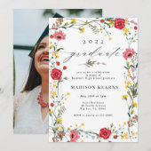 Wildflower 2024 Afstuderen Uitnodiging (Voorkant / Achterkant)