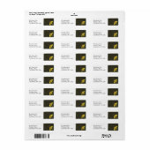Wildflower 4 Retour-adreslabel Etiket (Full Sheet)