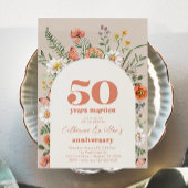 Wildflower 50e bruiloft Jubileum Uitnodiging