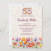 Wildflower 55e verjaardagsfeest - Bloem Kaart (Voorkant)