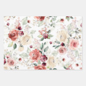 Wildflower 7e verjaardag inpakpapier vel (Voorkant 3)