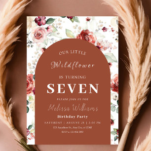 Wildflower 7e verjaardag kaart