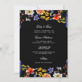 Wildflower 80ste verjaardag Save Datum Details Zwa Kaart (Achterkant)