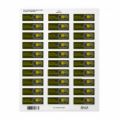 Wildflower 8 Retour-adreslabel Etiket (Full Sheet)