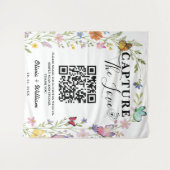 Wildflower Aandenken | 'Leg de Liefde Vast' QR Cod Wandkleed (Voorkant (horizontaal))
