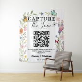 Wildflower Aandenken | 'Leg de Liefde Vast' QR Cod Wandkleed (In situ)