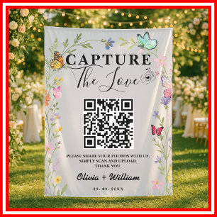Wildflower Aandenken 'Leg de Liefde Vast' QR Cod Wandkleed