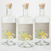 Wildflower Aangepast Vrijgezellenfeest Likeurfles Etiket (Flessen)