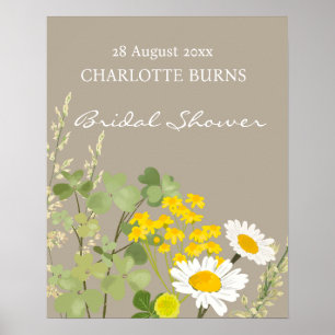 Wildflower Aangepast Vrijgezellenfeest Poster