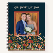 Wildflower Aangepaste fotonaam Datum Bucket List Notitieboek (Voorkant)