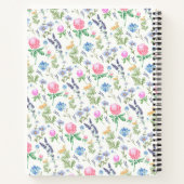 Wildflower Aangepaste Naam Bloemen Notitieboek (Achterkant)