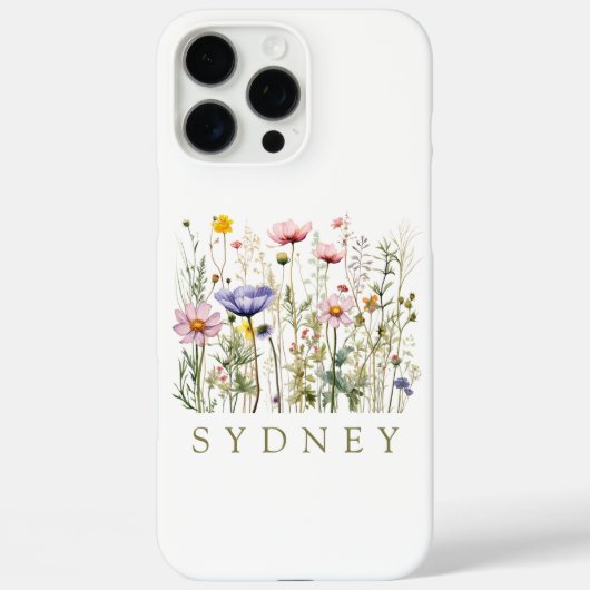 Wildflower aangepaste naam Case-Mate iPhone case (Achterkant)