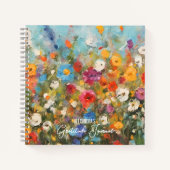 Wildflower Aangepaste Naam Dankbaarheid Journaal Notitieboek (Voorkant)