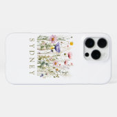 Wildflower aangepaste naam iPhone hoesje (Achterkant horizontaal)