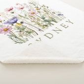 Wildflower aangepaste naam sherpa deken (3/4)