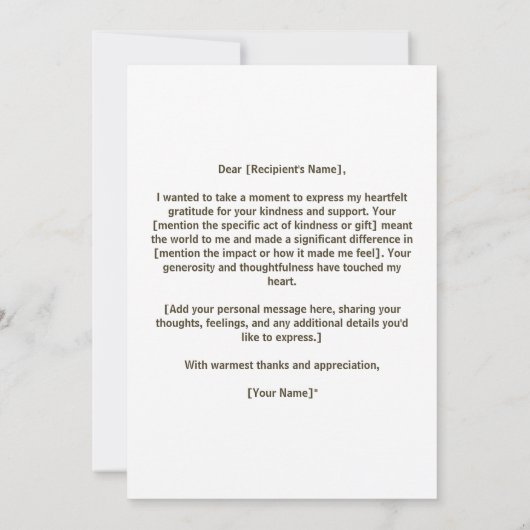 Wildflower aangepaste tekst rood geel vrouwelijk bedankkaart (Achterkant)