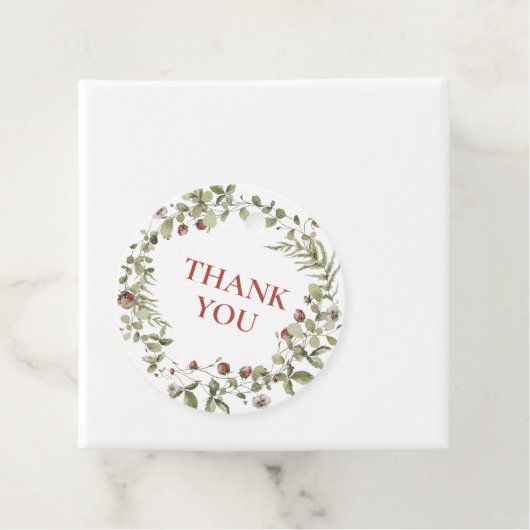 Wildflower Aardbei Summer Dank u Baby shower Bedankjes Labels (In situ)