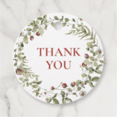 Wildflower Aardbei Summer Dank u Baby shower Bedankjes Labels (Voorkant)