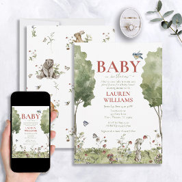 Wildflower Aardbei Zomer Baby in Bloom Douche Kaart