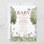 Wildflower Aardbei Zomer Baby in Bloom Douche Kaart (Voorkant)