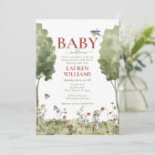 Wildflower Aardbei Zomer Baby in Bloom Douche Kaart (Staand voorkant)